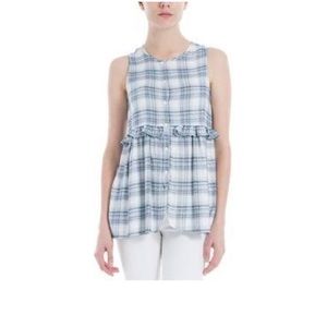 MAX STUDIO LONDON-Womens Ruffled Button Up Shirt.